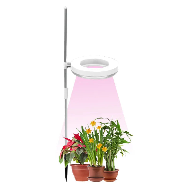 Desk plant growth lamp with full spectrum lighting and 160mm compact design for home office use