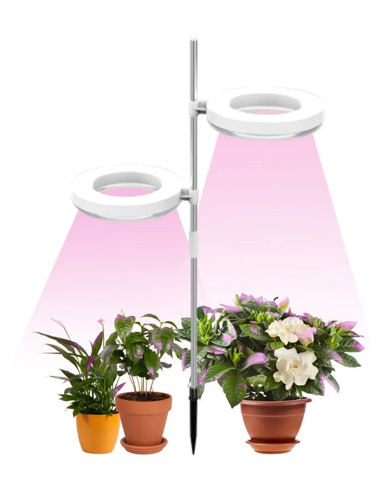 Desk plant growth lamp with full spectrum lighting and 160mm compact design for home office use
