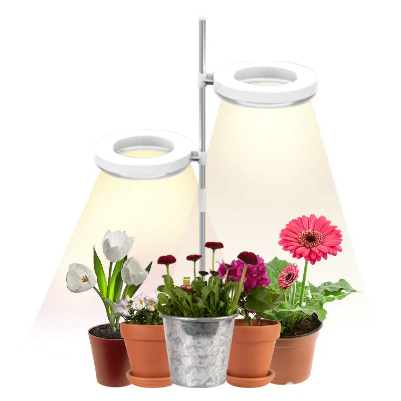 Desk plant growth lamp with full spectrum lighting and 160mm compact design for home office use