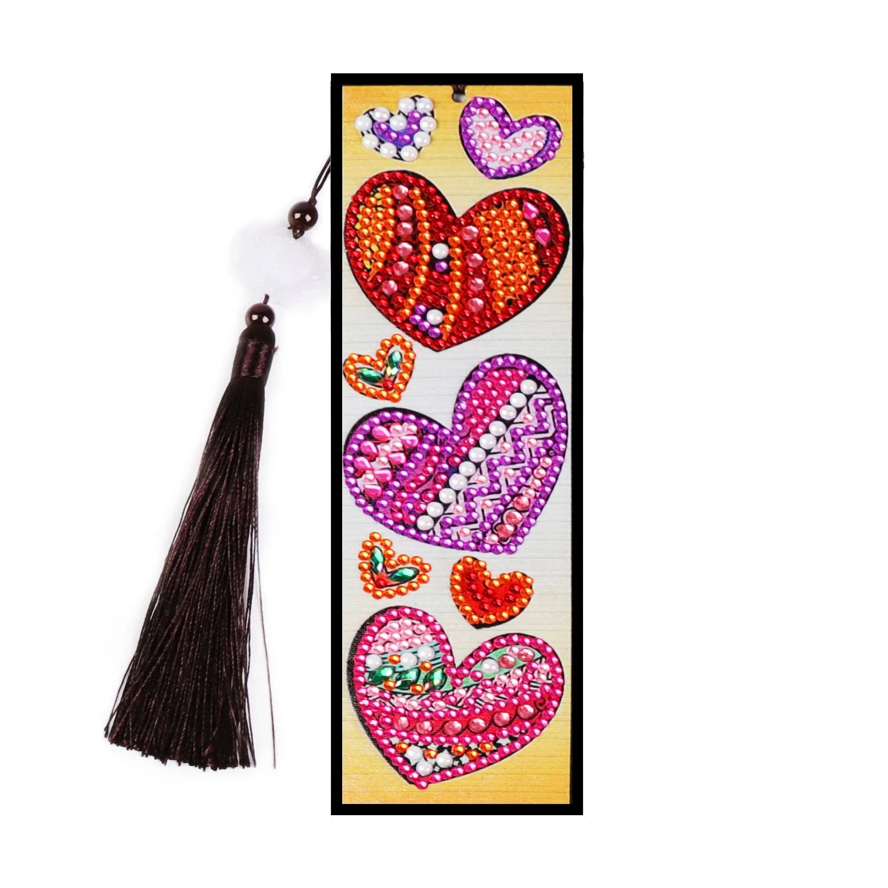 DIY diamond painting bookmark kit with special-shaped mandala floral design on PVC base sheet