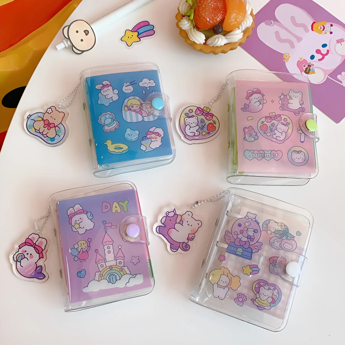 Japanese loose-leaf refill paper for binders with cute bear and bunny designs