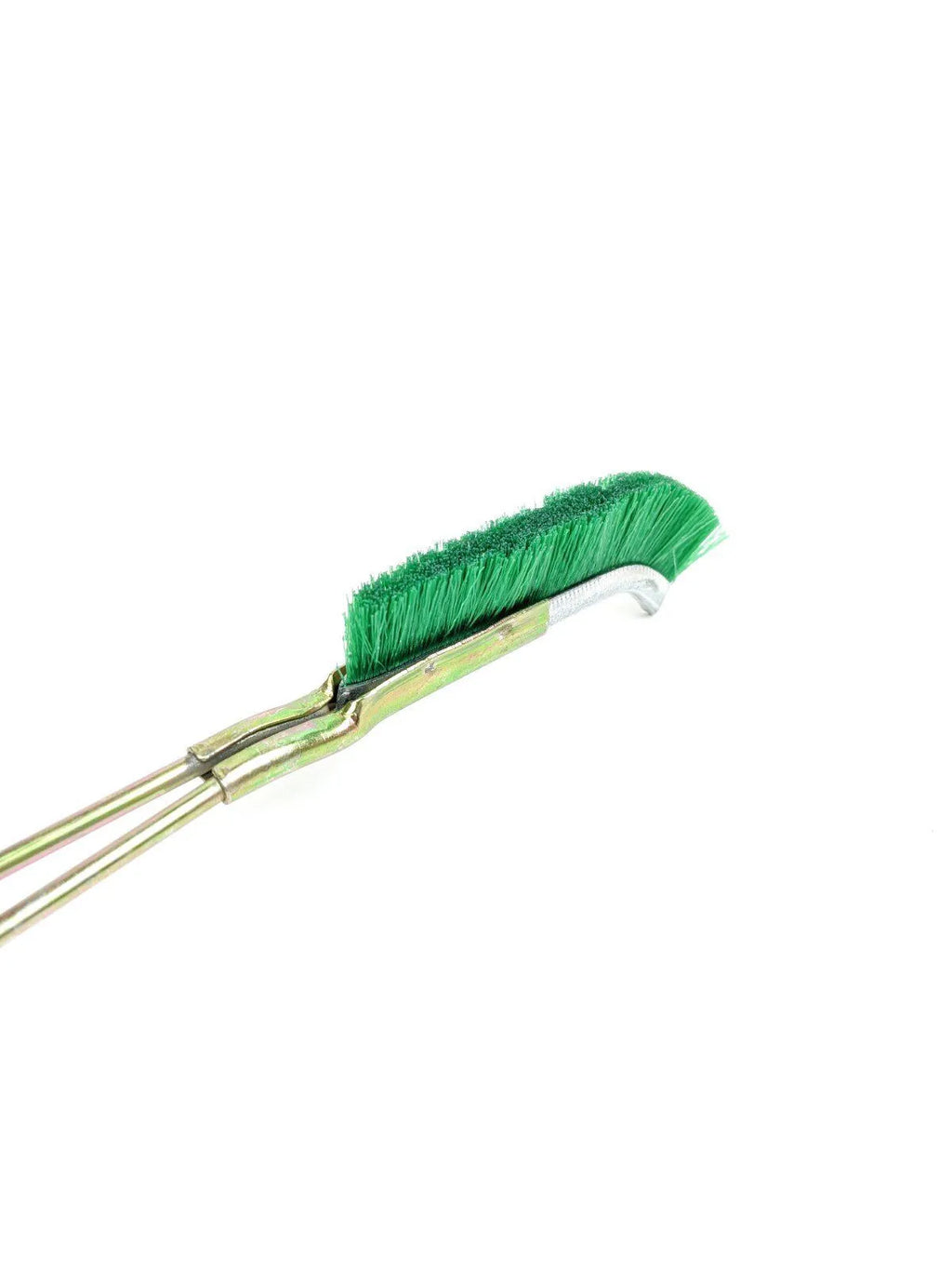 Green elbow nylon wire brush for range hood rust and grease removal