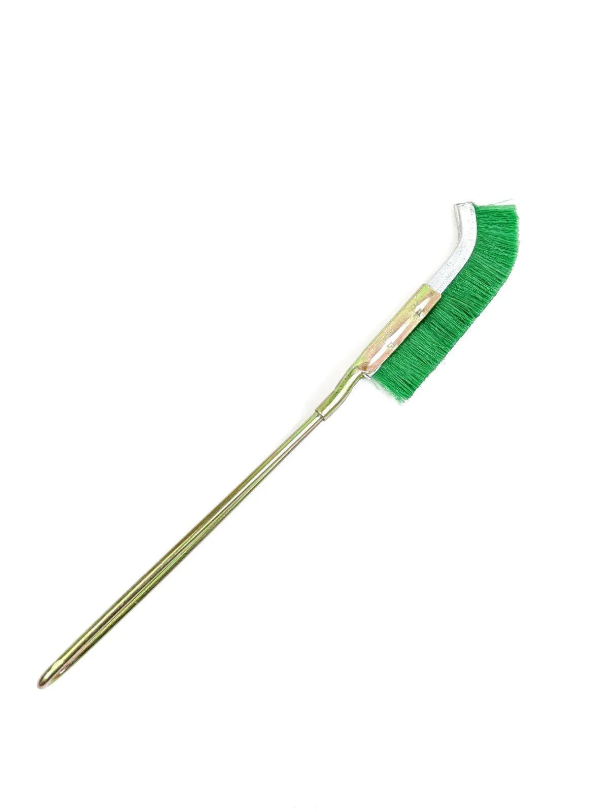 Green elbow nylon wire brush for range hood rust and grease removal