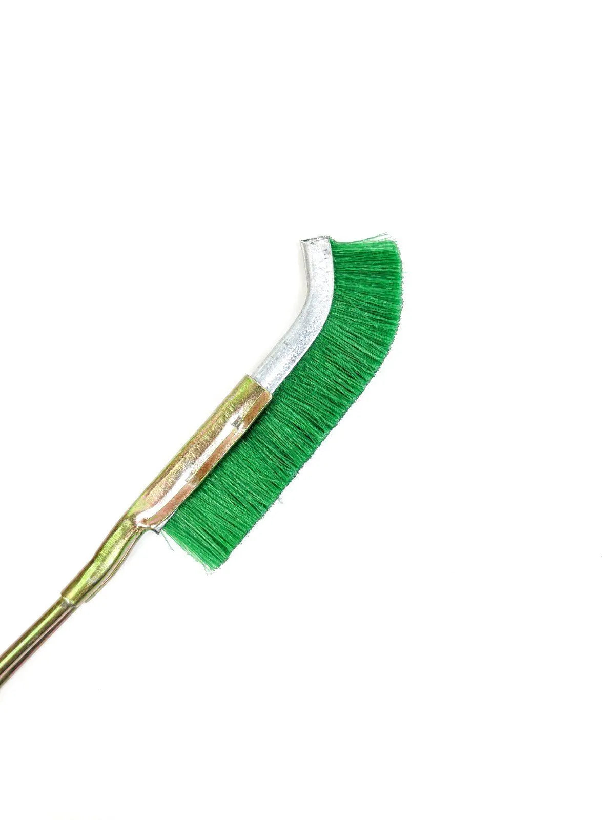 Green elbow nylon wire brush for range hood rust and grease removal