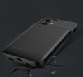 Black ultra-thin TPU soft case wireless back clip battery for iPhone 12 series phones.