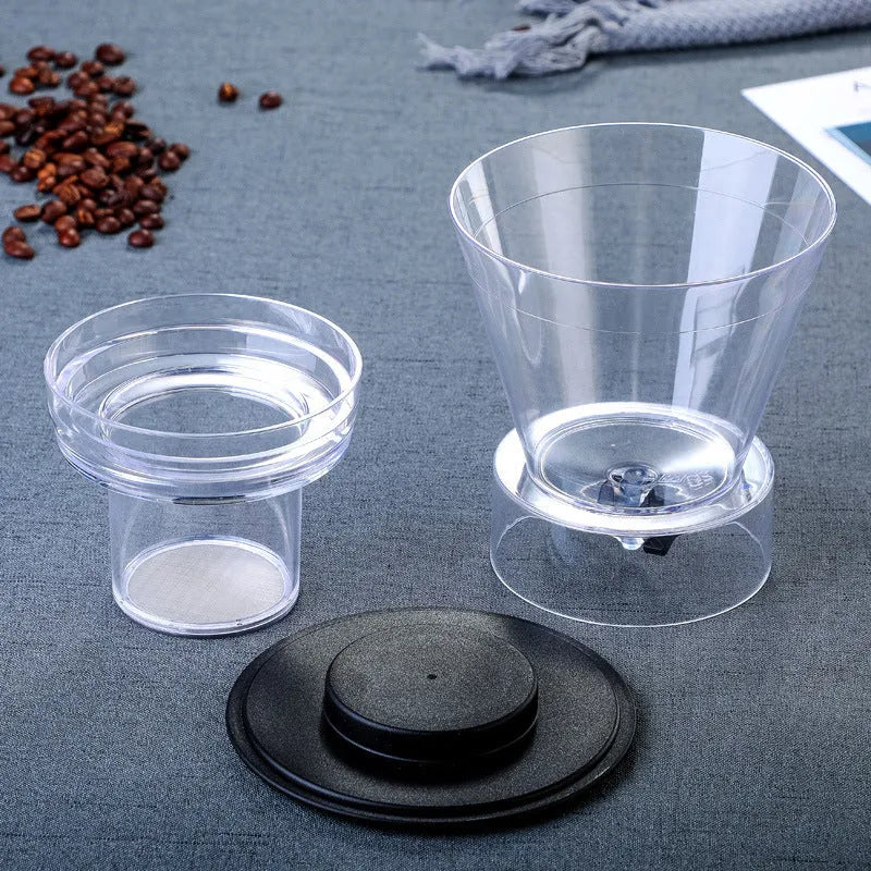 Glass ice drip coffee pot for cold brew coffee in New Chinese style, available in two colour options