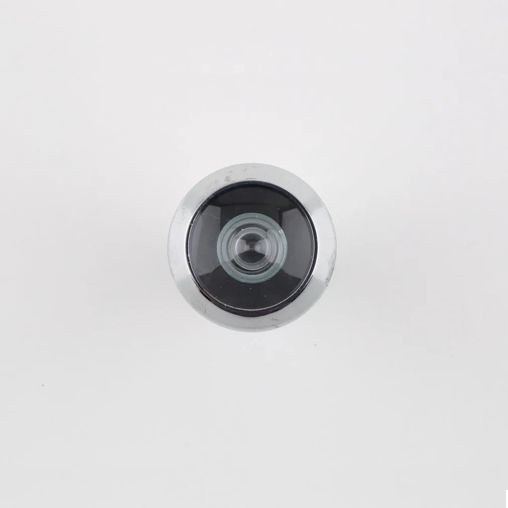 Digital wireless door peephole with indoor LCD monitor and outdoor camera unit.