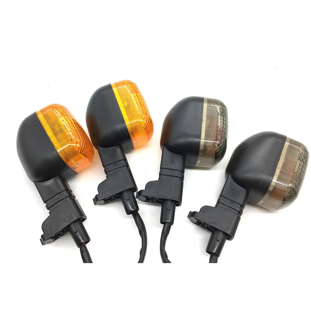 BWS100 motorcycle turn signal light for BWS series, shown in soot, transparent or yellow with headlight or rear light style options.