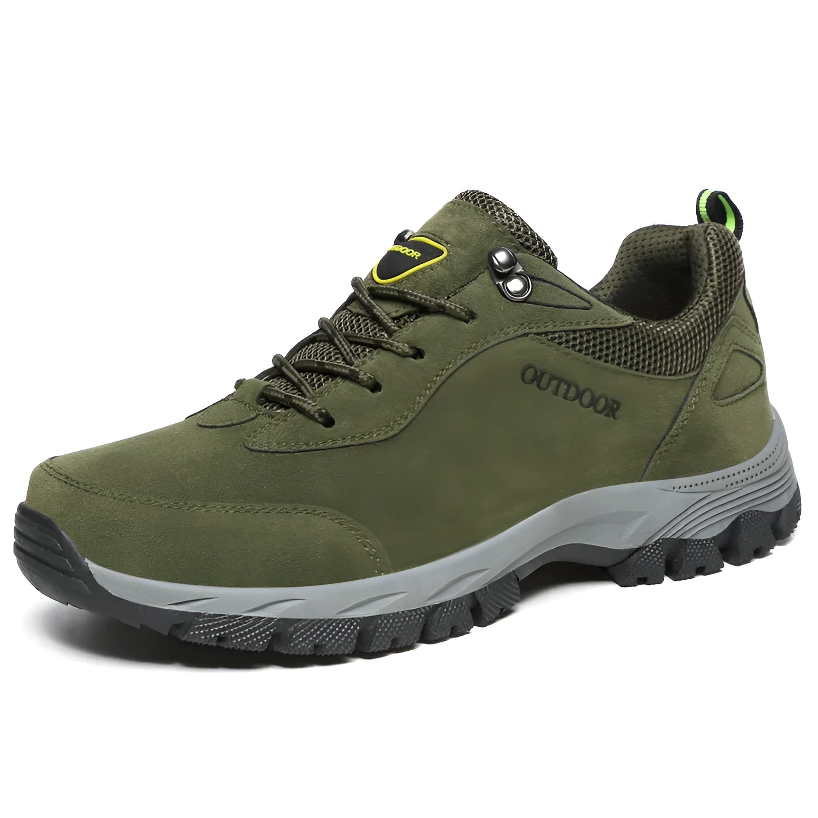 Men's outdoor hiking shoes in large sizes with mesh lining and low-cut design