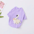 Cotton dog sweater in lake blue, British style knit jumper for small dogs