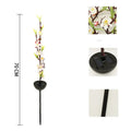 Solar-powered cherry blossom garden lights with waterproof outdoor construction