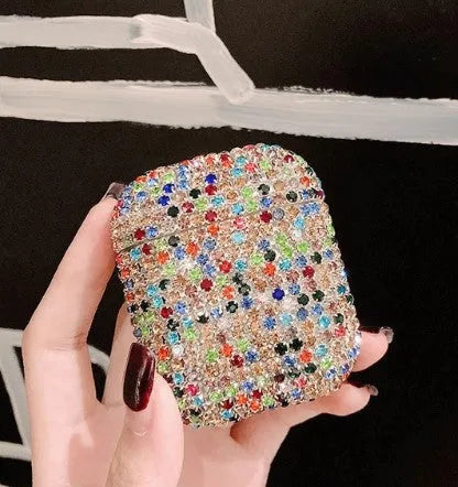 Rhinestone protective shell back cover for Apple AirPods 1/2 and 3 generation in multiple colours