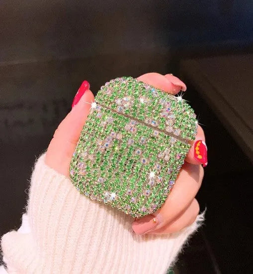 Rhinestone protective shell back cover for Apple AirPods 1/2 and 3 generation in multiple colours