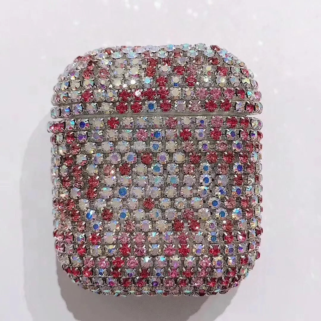 Rhinestone protective shell back cover for Apple AirPods 1/2 and 3 generation in multiple colours