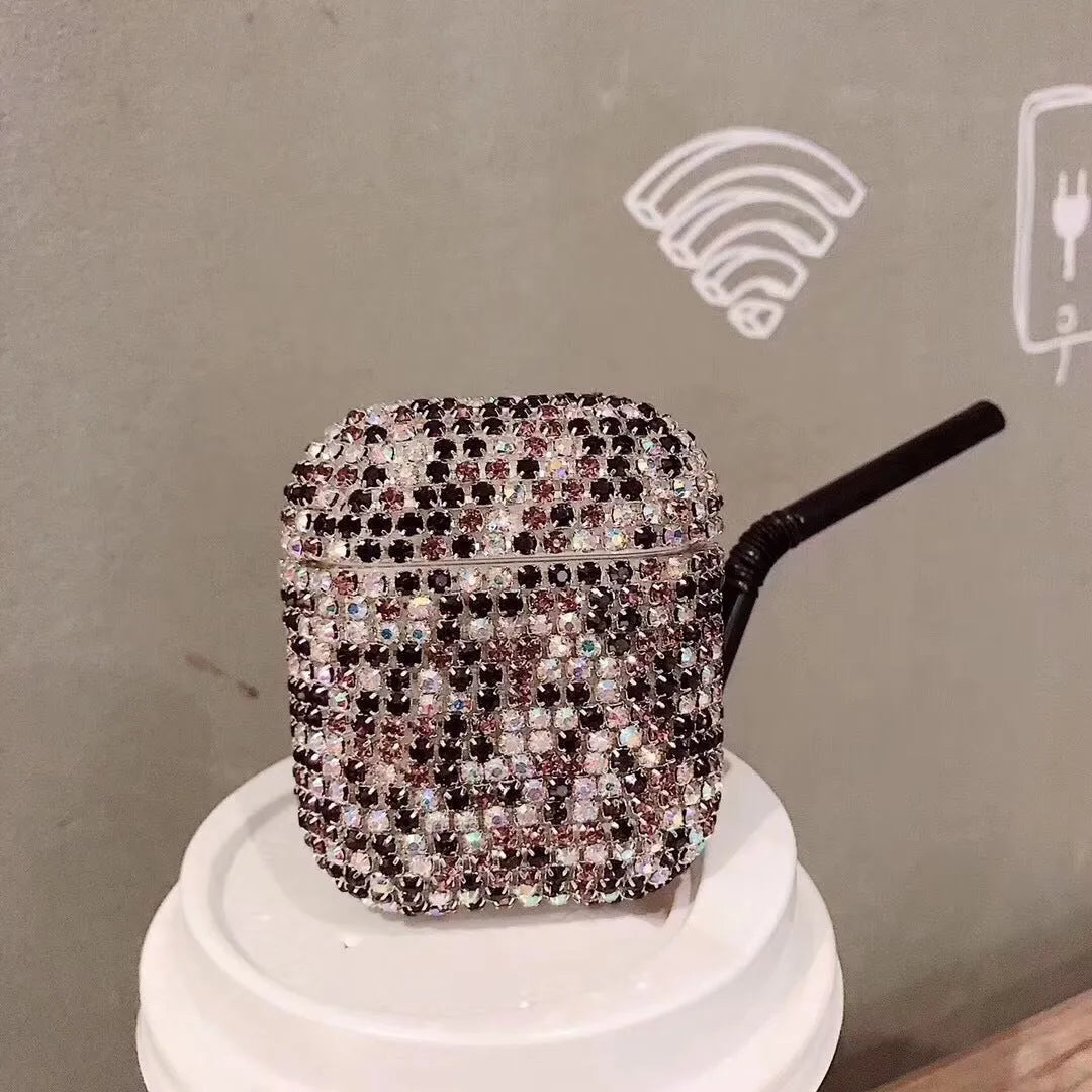 Rhinestone protective shell back cover for Apple AirPods 1/2 and 3 generation in multiple colours