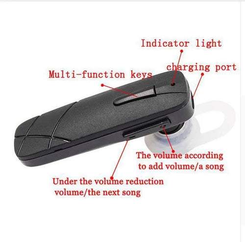 Black and white Bluetooth V4.1 wireless earphones with earplug design