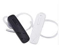 Mini Bluetooth wireless headset earphones in black or white colour with earplug design