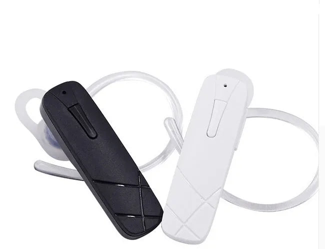 Mini Bluetooth wireless headset earphones in black or white colour with earplug design