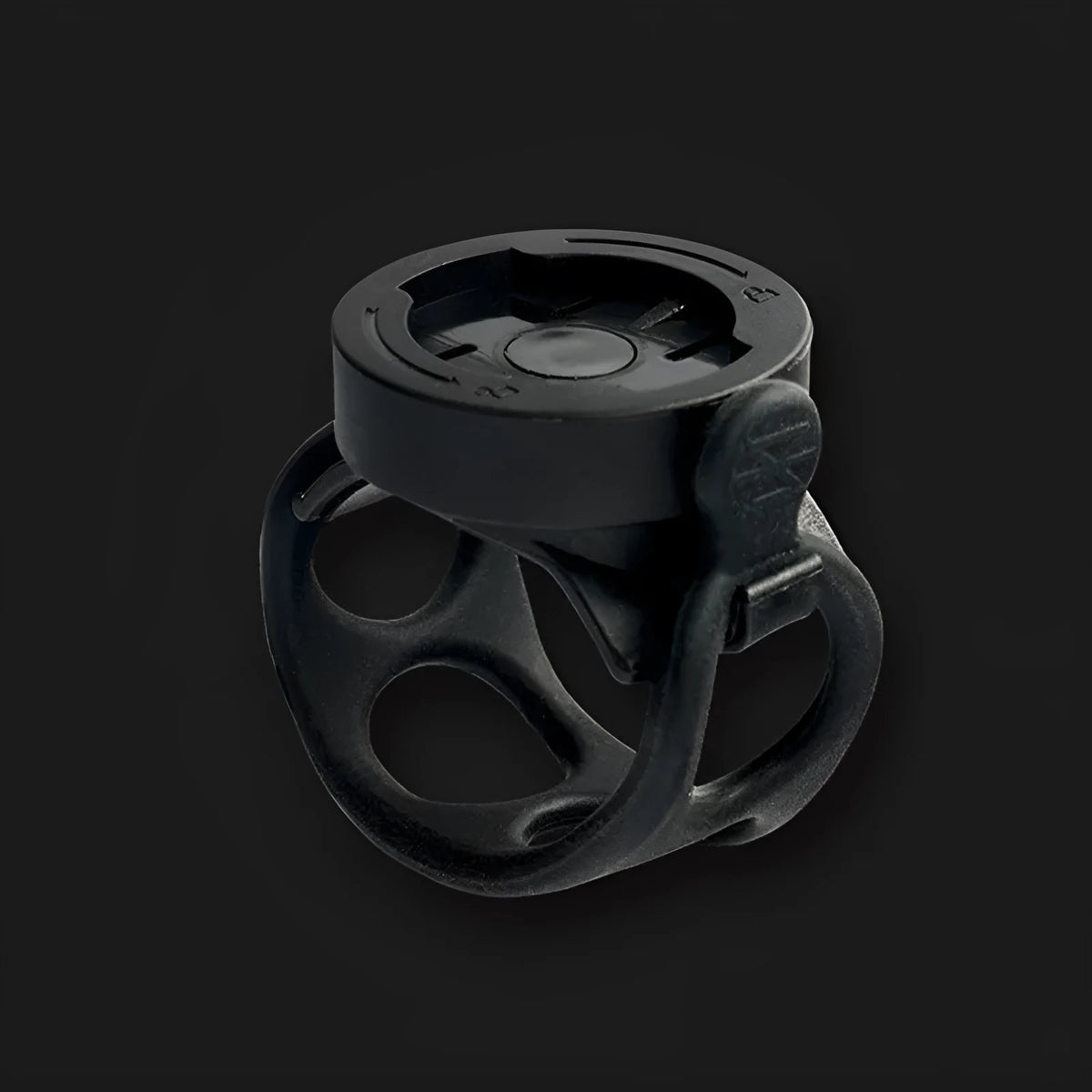 Black ABS rotating bicycle computer bracket for Sram Maijin Wahoo mounts, 10.5 x 2.4cm and 4.6 x 3.6cm