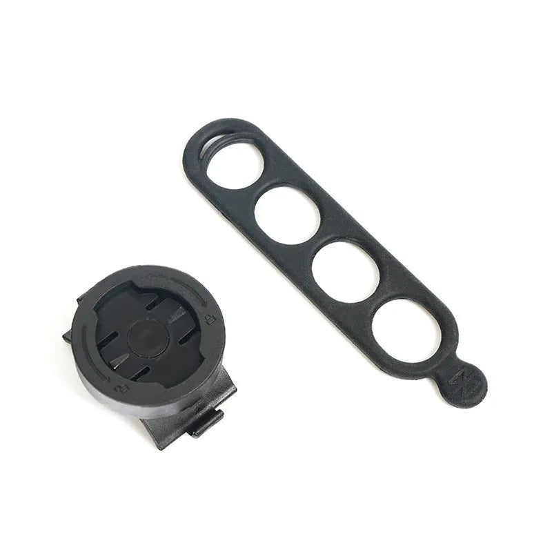 Black ABS rotating bicycle computer bracket for Sram Maijin Wahoo mounts, 10.5 x 2.4cm and 4.6 x 3.6cm
