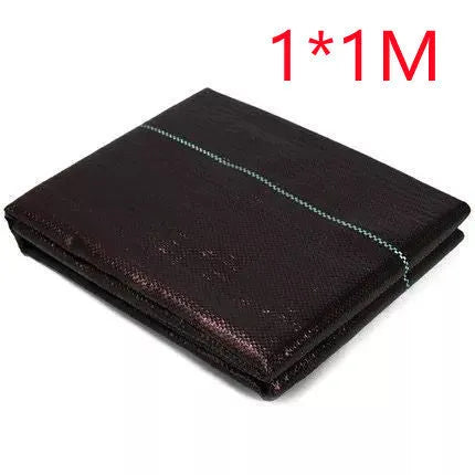 Black plastic weed-proof cloth laid on farmland soil for weed suppression