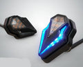 Pair of DC12V body lights with LED3528 beads, IPX6 waterproof, ABS plastic and acrylic lens, available in blue, red, white or warning yellow