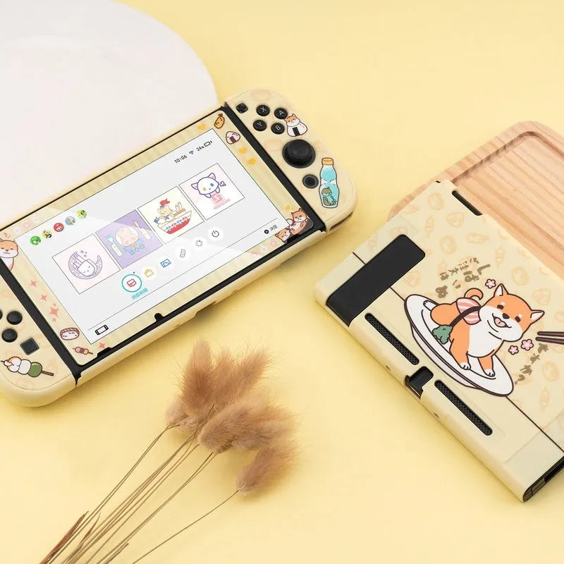 Sea Otter silicone protective shell case for Nintendo Switch Lite with toughened membrane