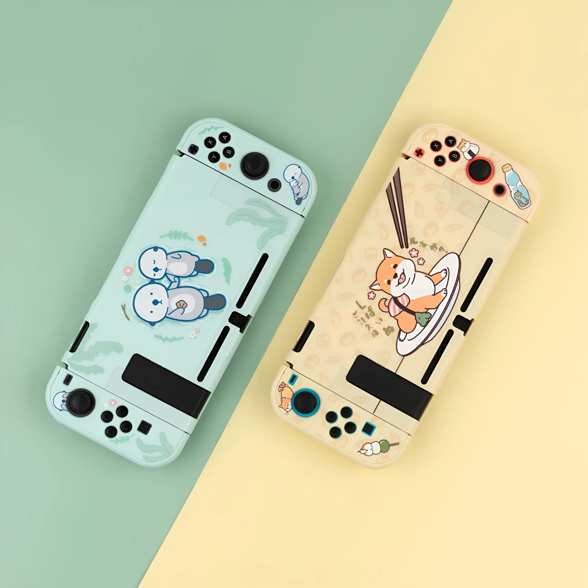 Sea Otter silicone protective shell case for Nintendo Switch Lite with toughened membrane