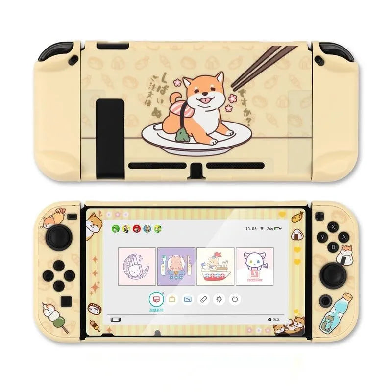 Sea Otter silicone protective shell case for Nintendo Switch Lite with toughened membrane