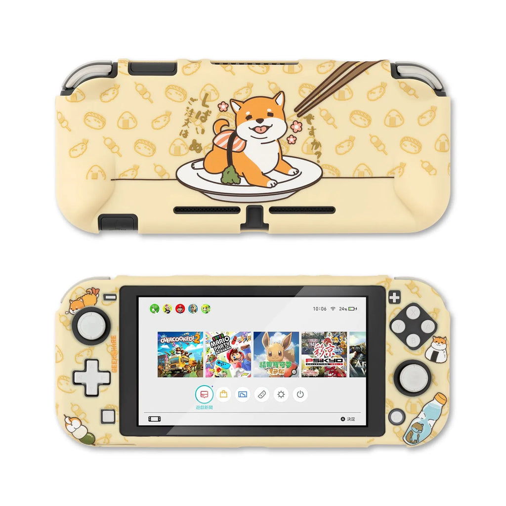 Sea Otter silicone protective shell case for Nintendo Switch Lite with toughened membrane