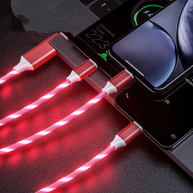 1.25m colourful USB streamer cable with one-to-three branching and marquee lighting