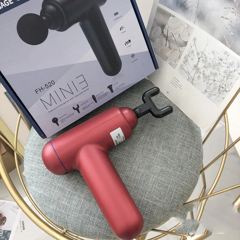 God fascia gun muscle massager in gray, red, black or white with USB charging port