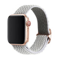Braided nylon wave-pattern elastic strap for Apple Watch in multiple colours.