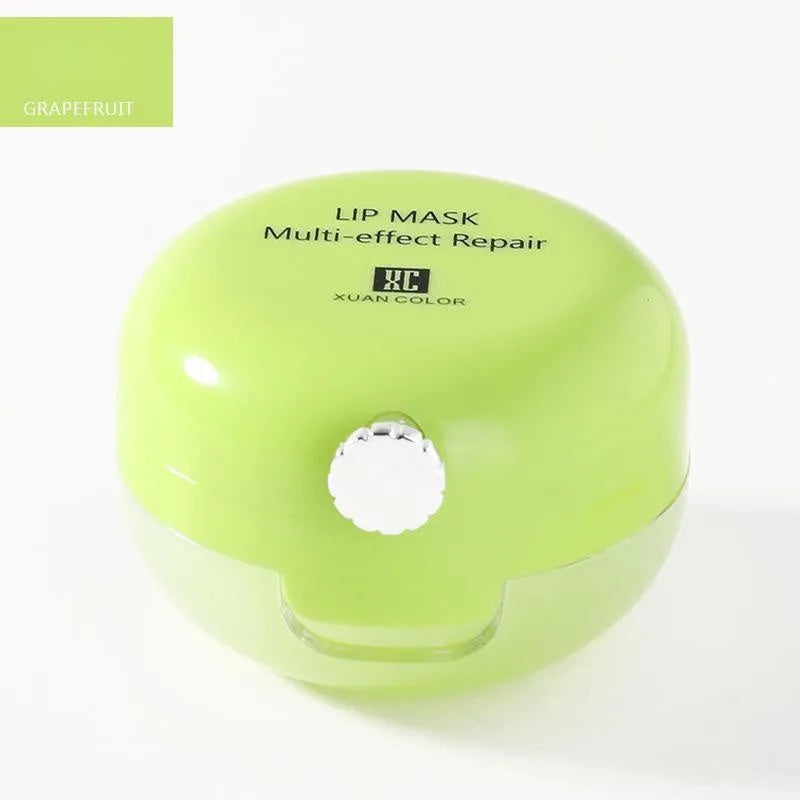 Lip sleeping mask in strawberry flavour with grape seed oil, 13g pot