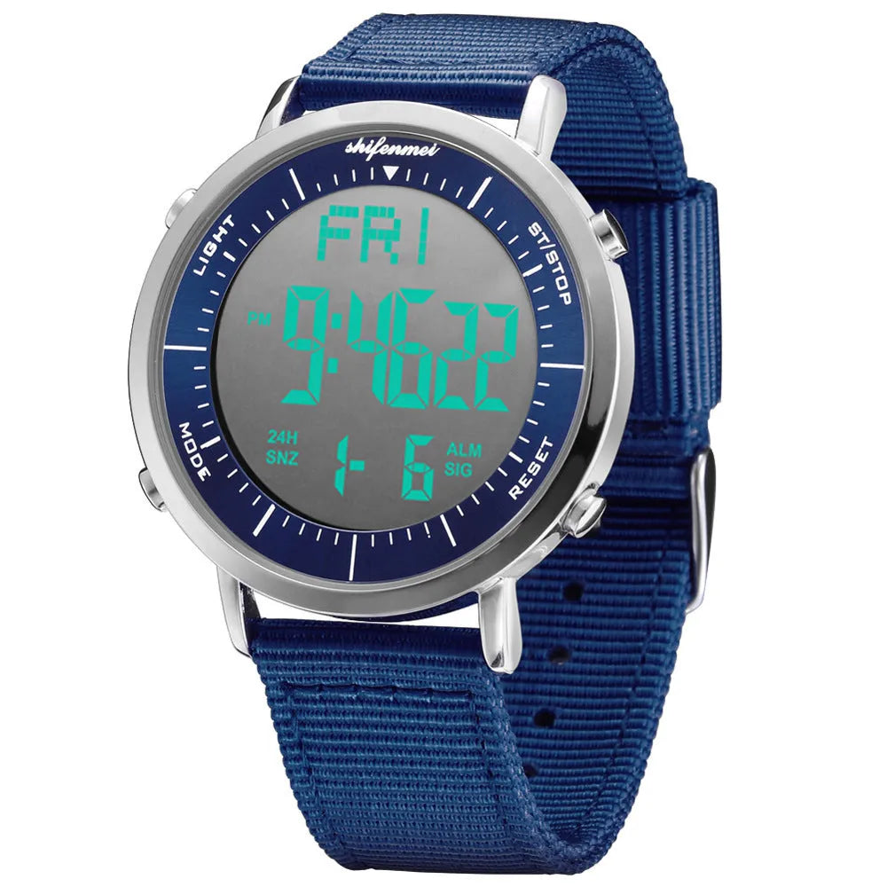 Shifenmei digital sports waterproof watch with electronic display and multiple style options