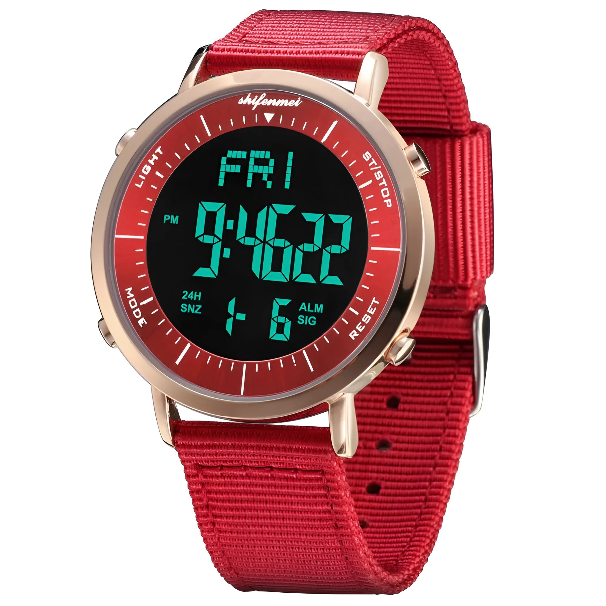 Shifenmei digital sports waterproof watch with electronic display and multiple style options