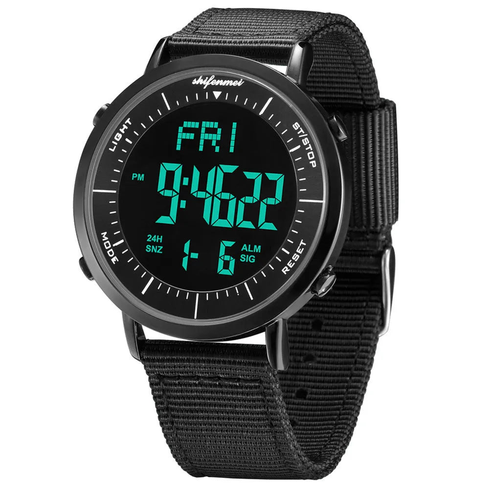 Shifenmei digital sports waterproof watch with electronic display and multiple style options