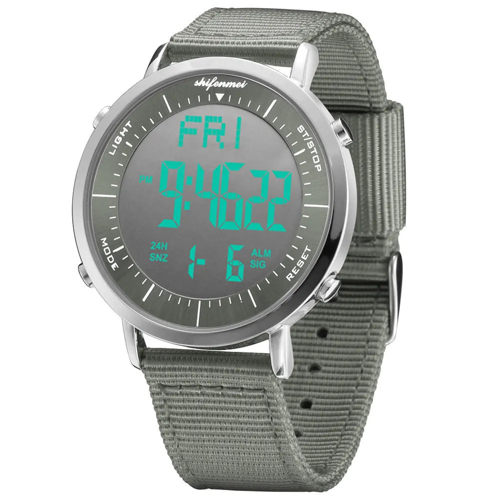 Shifenmei digital sports waterproof watch with electronic display and multiple style options