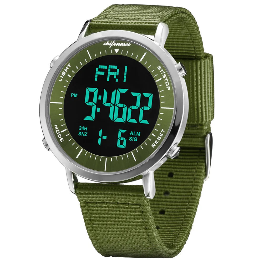 Shifenmei digital sports waterproof watch with electronic display and multiple style options