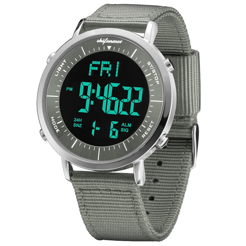 Shifenmei digital sports waterproof watch with electronic display and multiple style options