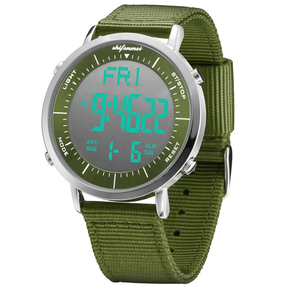 Shifenmei digital sports waterproof watch with electronic display and multiple style options