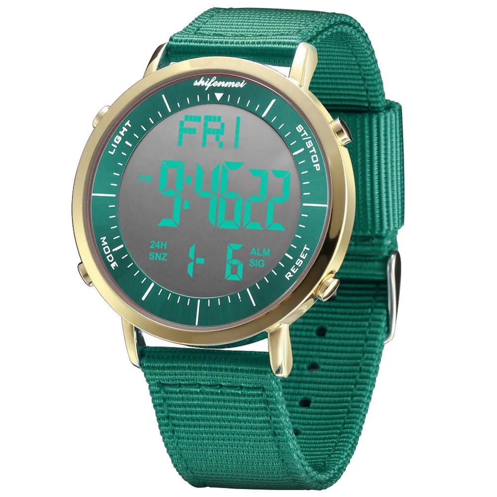 Shifenmei digital sports waterproof watch with electronic display and multiple style options