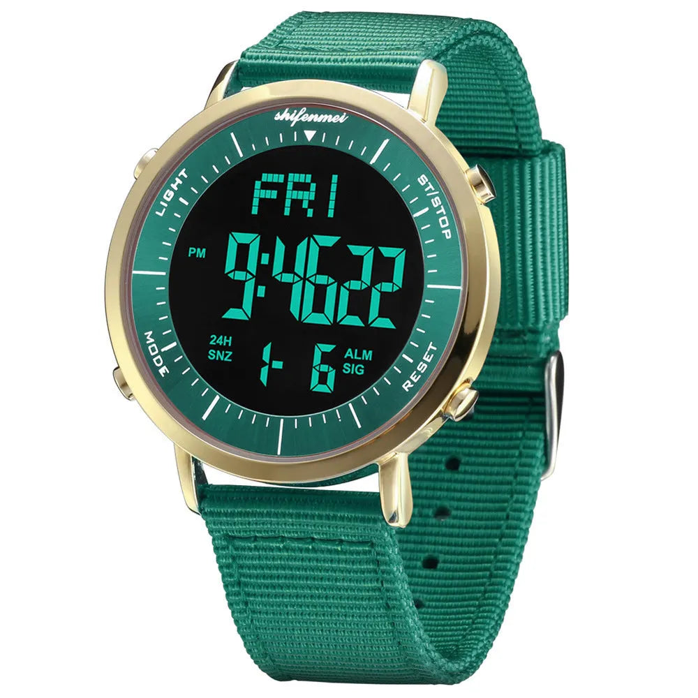 Shifenmei digital sports waterproof watch with electronic display and multiple style options