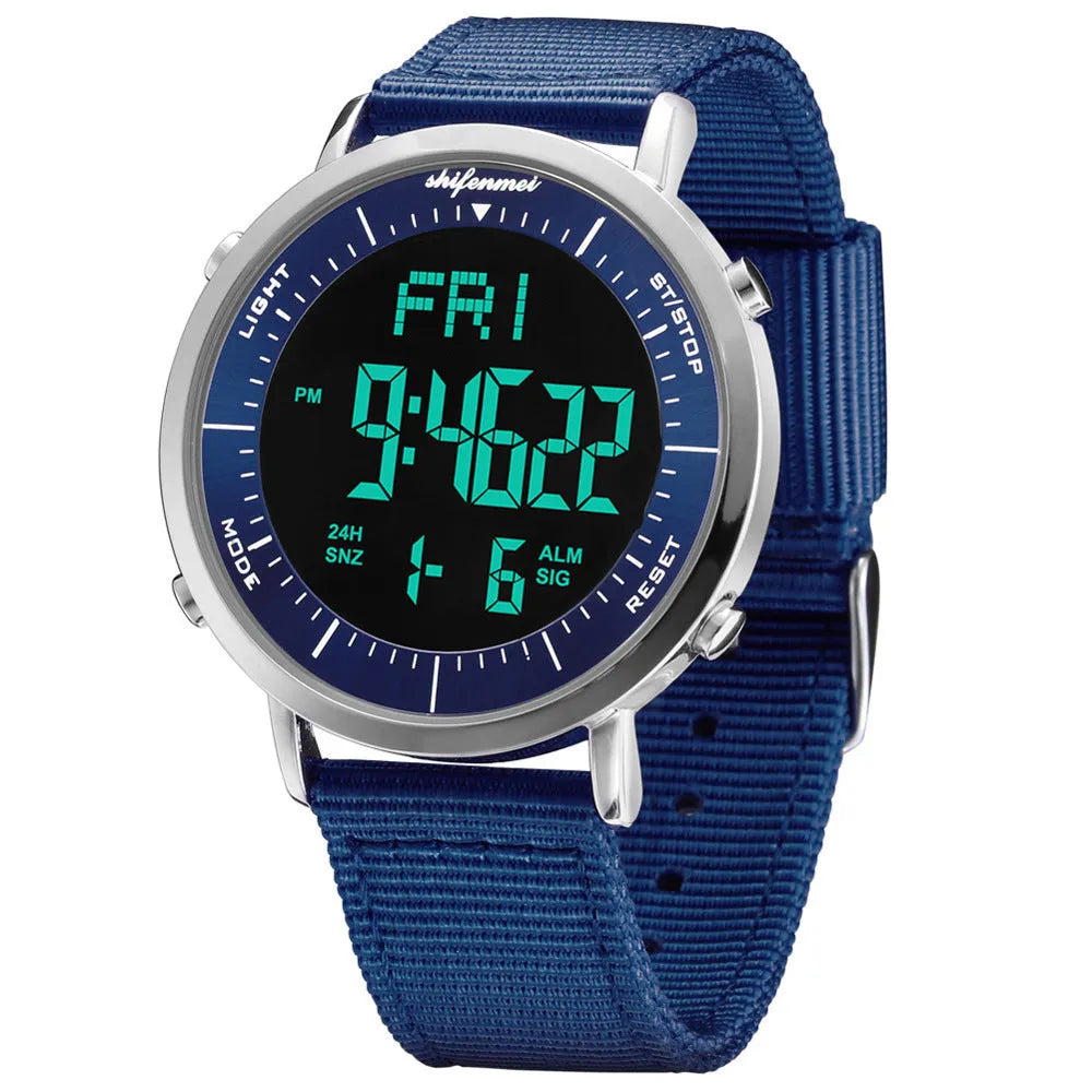 Shifenmei digital sports waterproof watch with electronic display and multiple style options