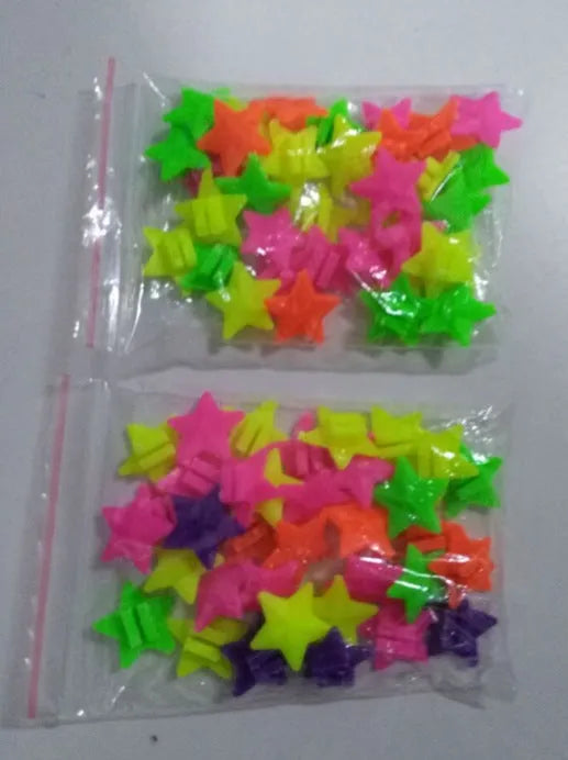Children's bicycle decoration set with about 35 mixed-colour plastic and resin pieces for outdoor cycling