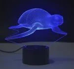 Touch and remote control LED table lamp with acrylic board, ABS base, seven colours, and 3W 5V USB power