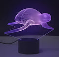 Touch and remote control LED table lamp with acrylic board, ABS base, seven colours, and 3W 5V USB power