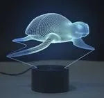Touch and remote control LED table lamp with acrylic board, ABS base, seven colours, and 3W 5V USB power
