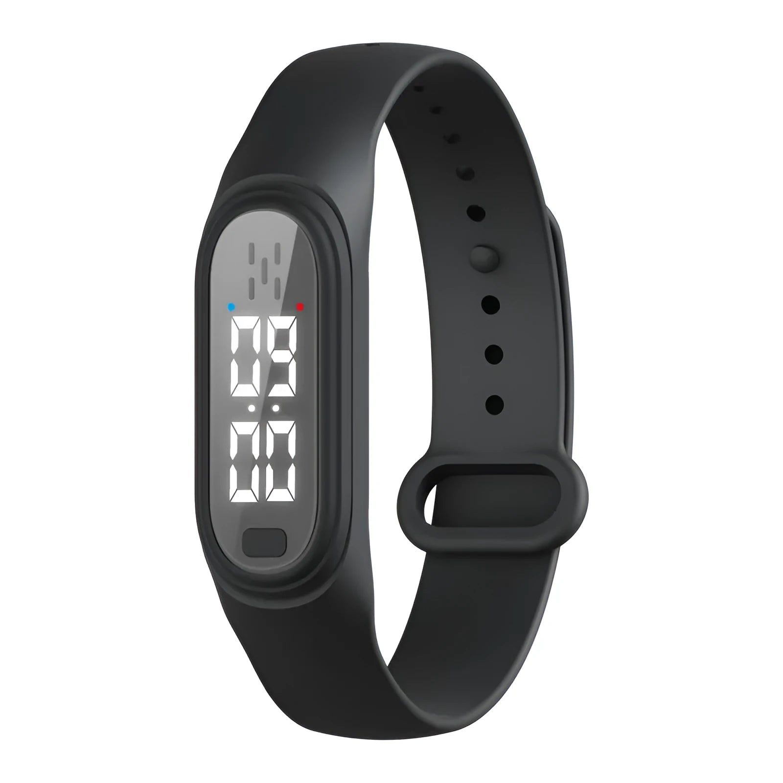 Electronic ultrasonic mosquito repellent bracelet watch-style device in black, white, blue, and pink colours