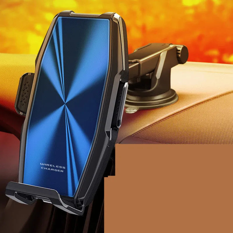 S9 car wireless charger mobile phone holder with 1500mA charging current, blue or green colour options, and CE certification.
